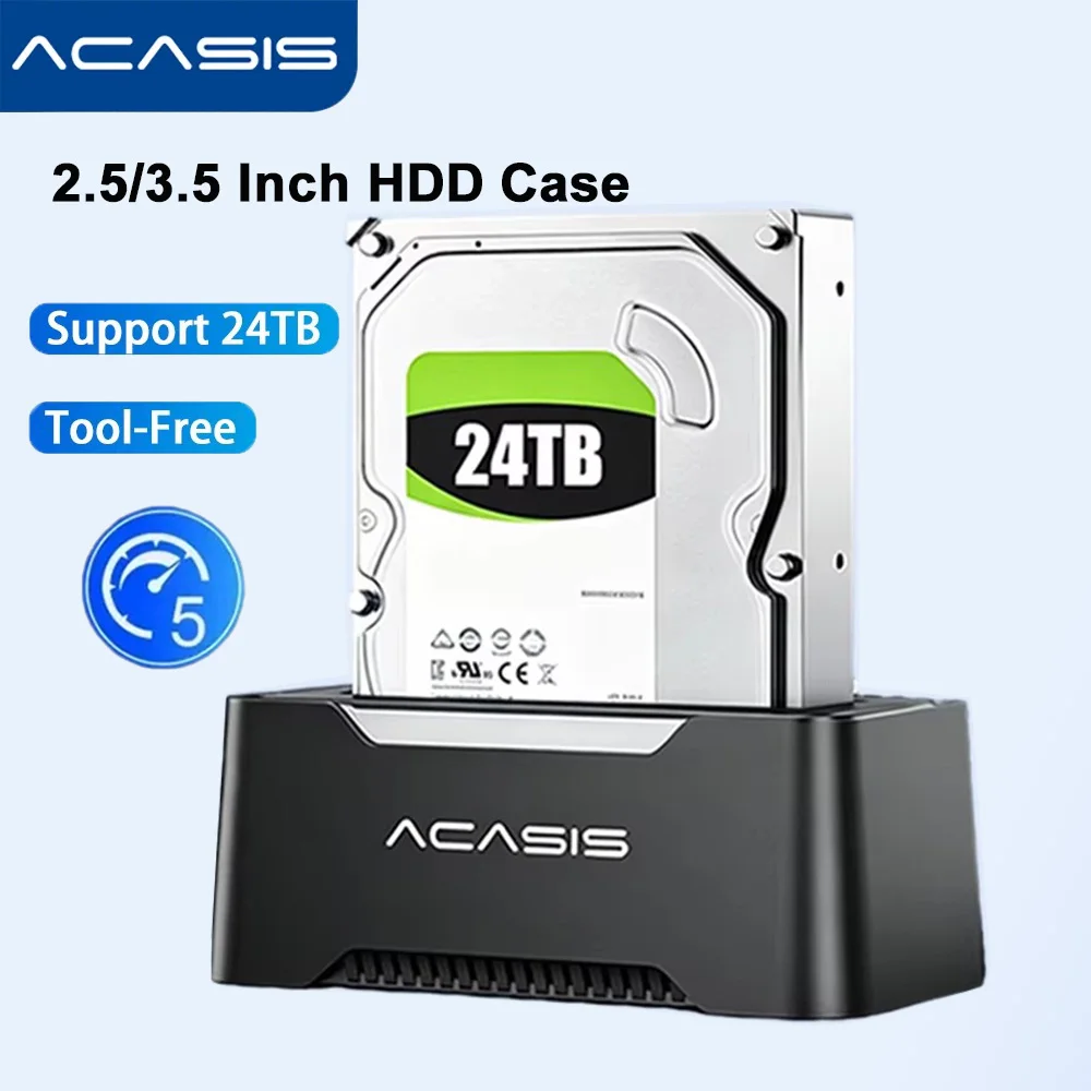 ACASIS External Hard Drive Enclosure Case 2.5/3.5 Inch HDD Docking Station for 2.5