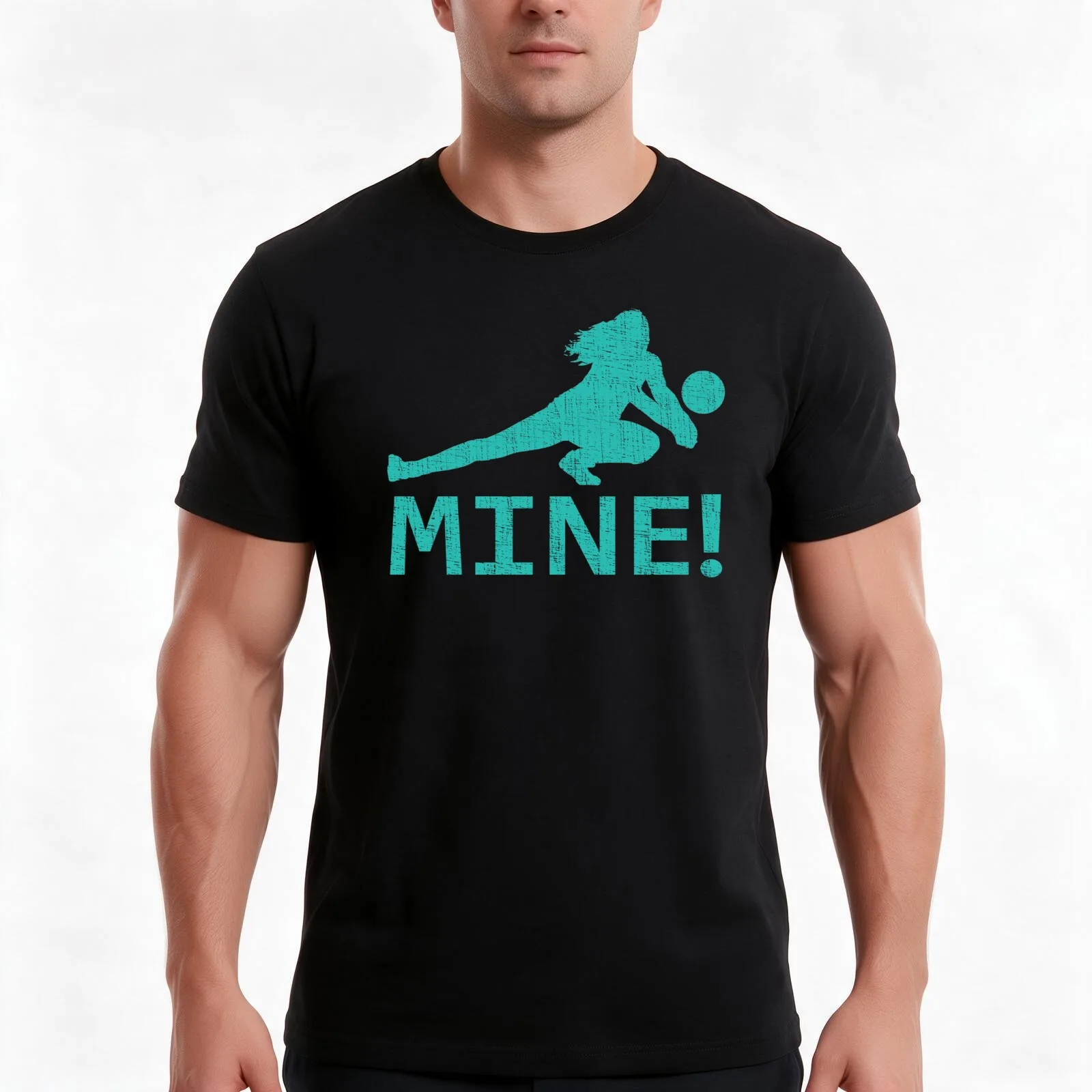 Fun Distressed Style Mine! Volleyball Player Men T Shirt t shirts for man cotton