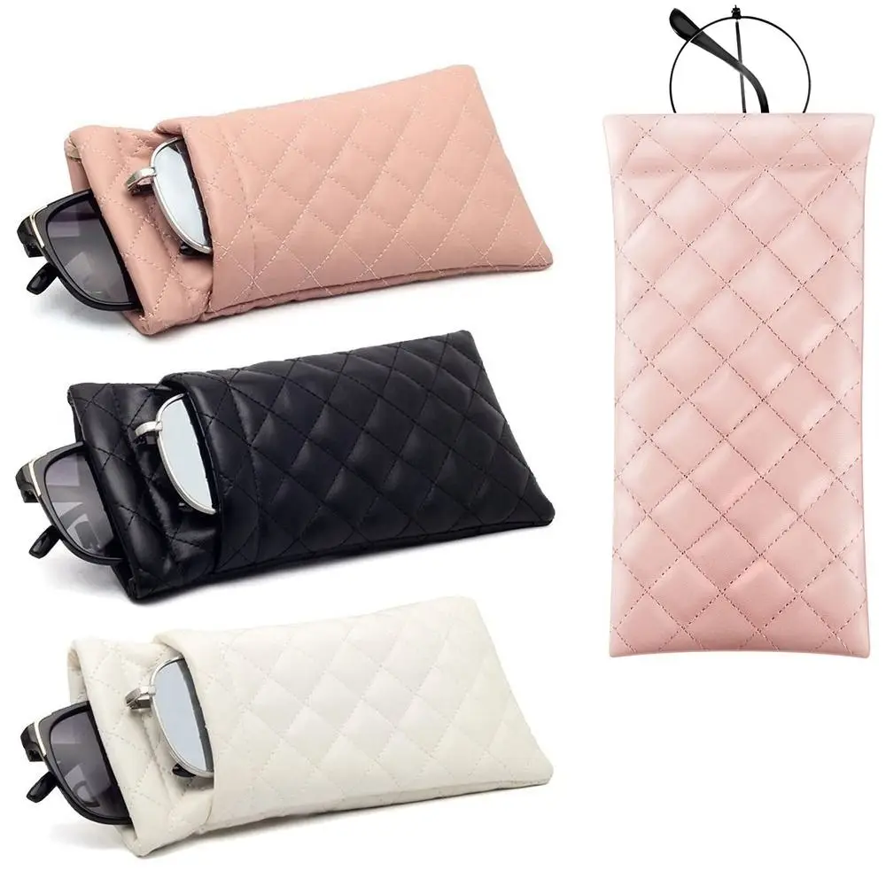 

Single/Double-layer Sunglasses Storage Bag PU Leather High-end Glasses Bag Waterproof Coins Lipsticks Pouch