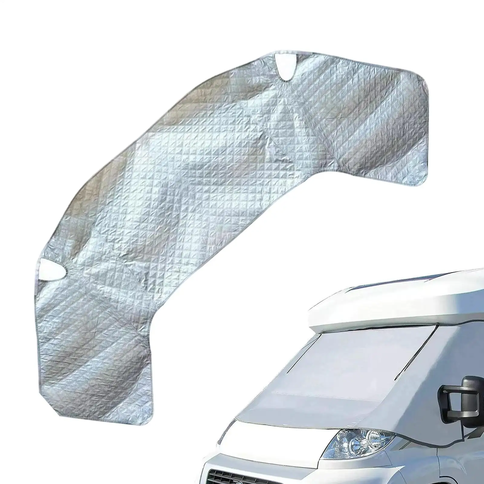 

RV Windshield Cover Foldable Waterproof Protector Shield UV Protection RV Windshield Sunshade For Ice Snow Winter Frost Exterior