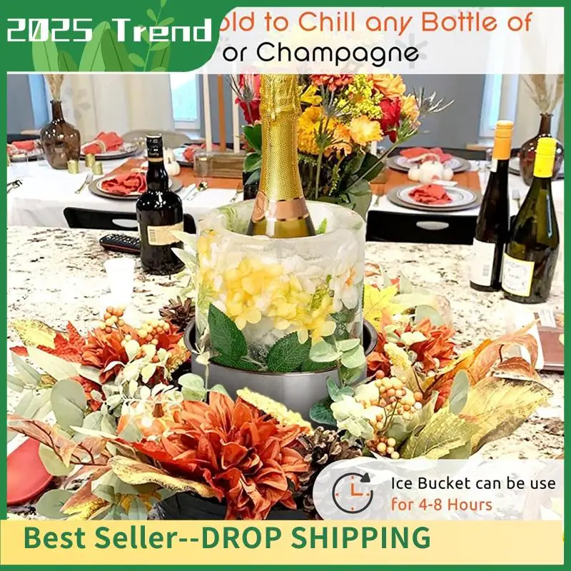 AD33 HOT Champagne Ice Mold DIY Your Bucket Ice Mold For Dinner Parties, Birthday, Bridal Shower