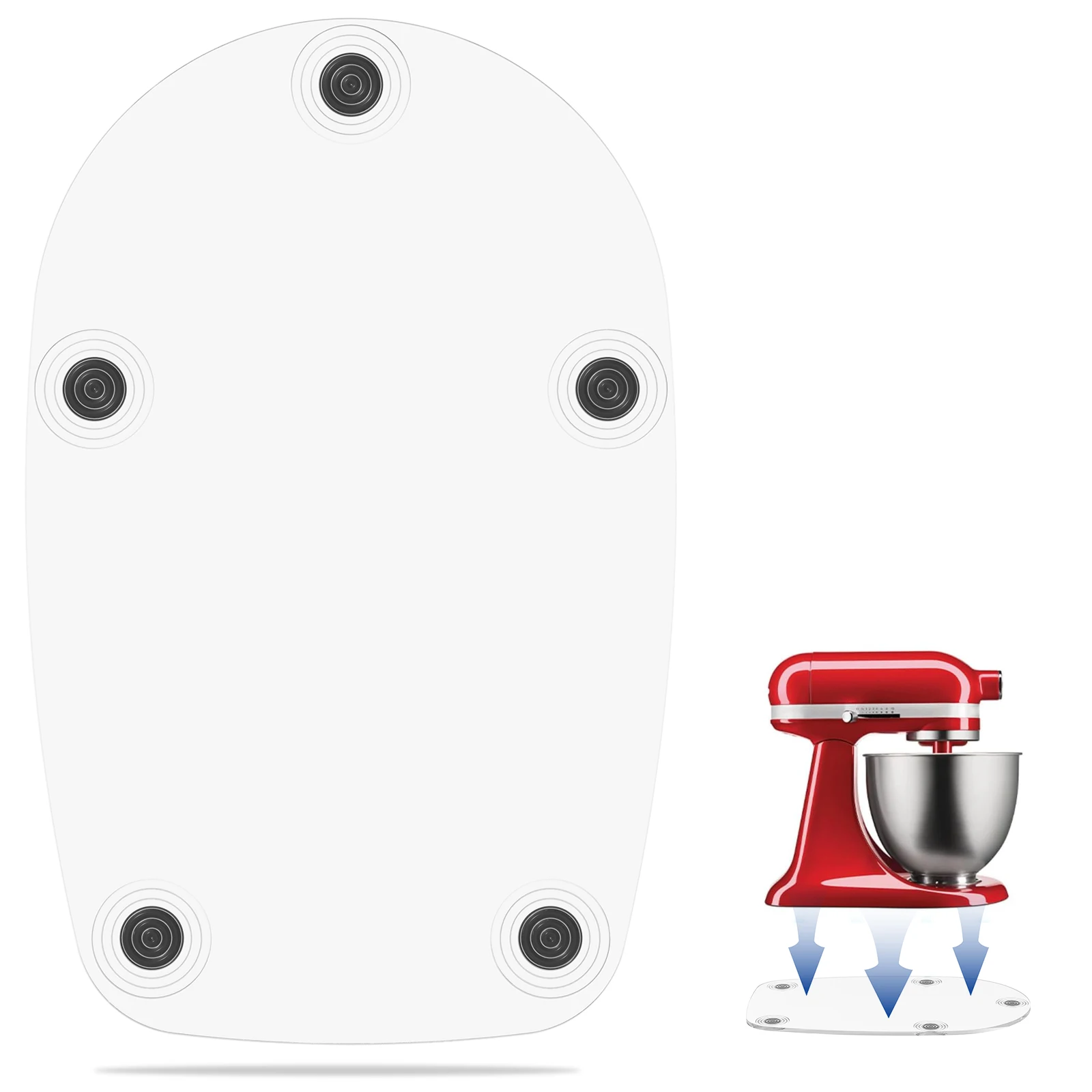 Mixer-Gleitmatte aus Acryl, Praktische Gleitunterlage für Küchengeräte, 4,5 QT Zubehör für Kippkopf-Standmixer