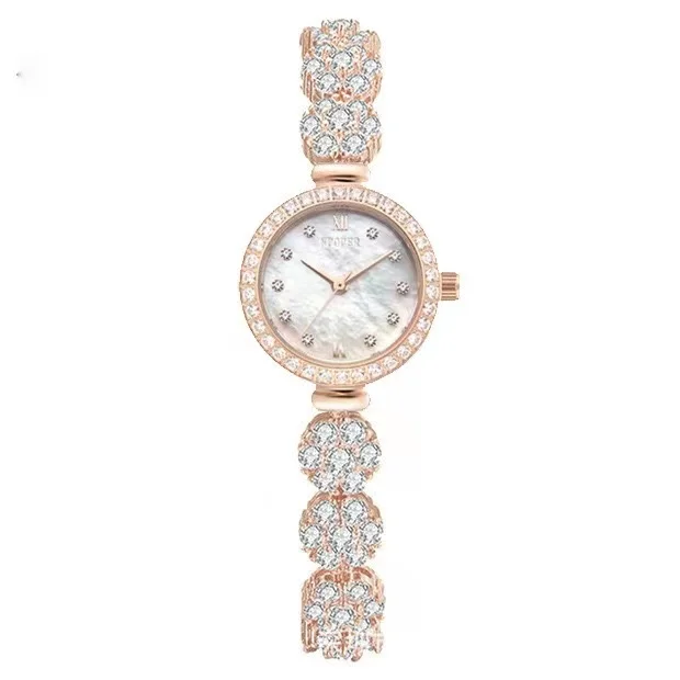 EYER  Fashion Jewelry Shining Crystal Bracelet Watch Women's Elegant Casual Princess Style Watch Luxury Design Jewelry For Women