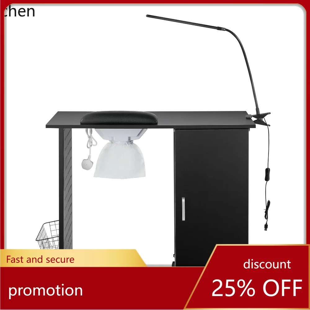 

CZ Multi-Use Folding Nail Table Iron Wood Furniture Manicure Table Nail Workbench Manicure Table
