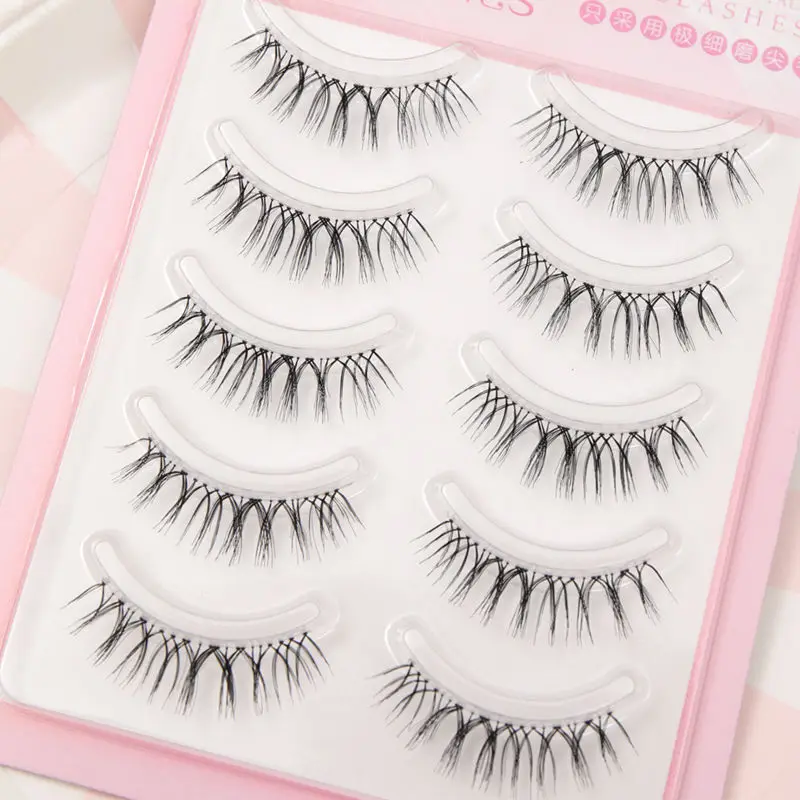 

Qingxiaoman W-7 Hand-sharpened False Eyelash One-piece Style, Natural And Realistic Curling For Women, Natural Face In Segments