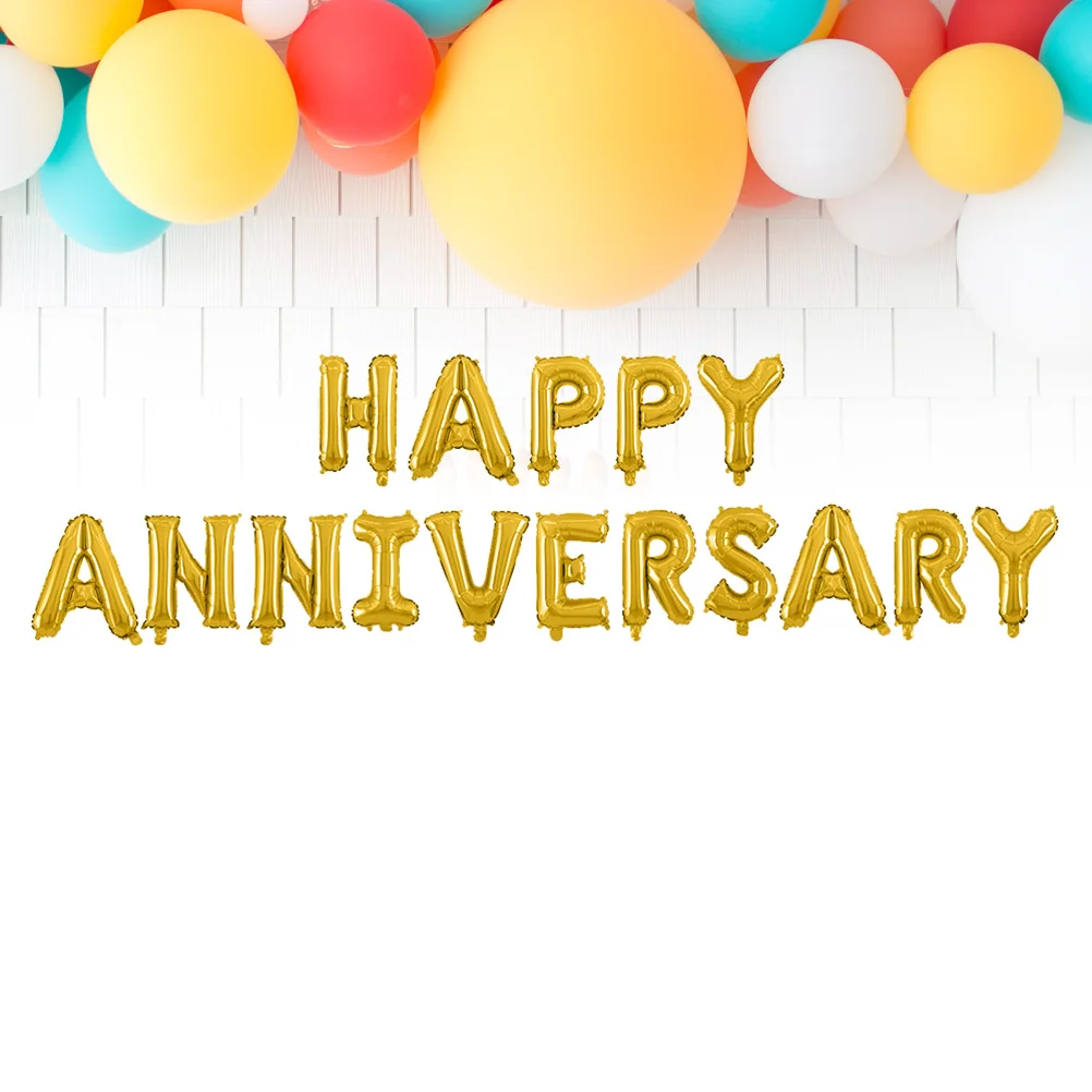 

Aluminum Film Balloons 16 Inch Earth Tones Decorations for Wedding Anniversary Party Ceremony Happy Letter Balloons