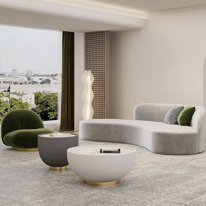 for Light Luxury Wabi Silent Wind Small Sofa for Home Living Room Beauty Salon Rest Reception Area Meeting Guests Negotiate
