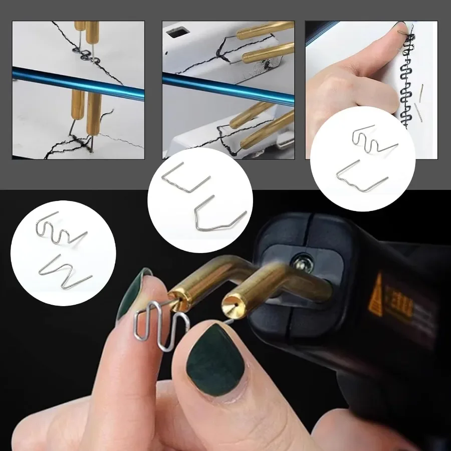 ชุดตะปูเชื่อมพลาสติก 1200 ชิ้น 6 แบบ พร้อมกล่องเก็บ เหมาะสำหรับซ่อมรถยนต์ งาน DIY และงานอื่นๆ