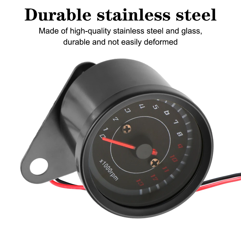 Motorcycle Speedometers Moto Parts Modified Odometer Motobike Accessory Machinery Tachometer With LED Light Universal