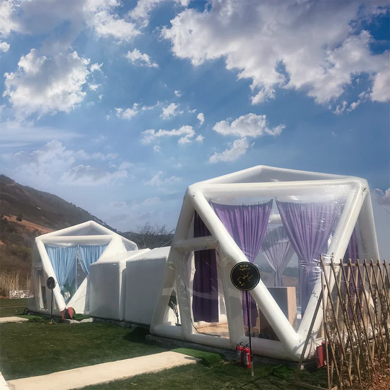 Outdoor Starry Sky Inflatable Transparent Popular Bubble House Resort Scenic Spot Mobile Room Portable Camping PVC Tent