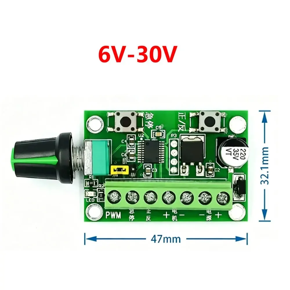 1pcs 2A 3A 5A 10A Voltage Regulator PWM DC Motor Speed Controller Governor Stepless Speed Regulator LED Dimmer Power Controller