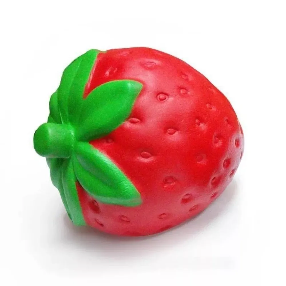 Jumbo Stress Ball Non-Toxic Strawberry Banana Peach Squishy Squeeze Toy Soft Banana Peach Scent Anti-Anxiety Fidget Toy