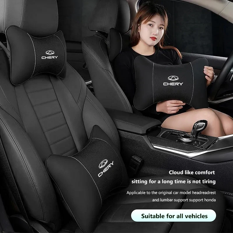 Assento de carro encosto de cabeça pescoço travesseiro apoio lombar interior automóvel para chery tiggo 5 2 3 7 8 pro 5x 3x qq fulwin rosto arrizo a1 a3 a5 t1