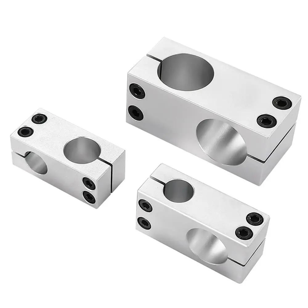 1Pcs Optical Axis Pillar Fixing Clamp Aluminum Alloy Vertical Fixed Diameter Steel Pipe Fixing Bracket Cross Block