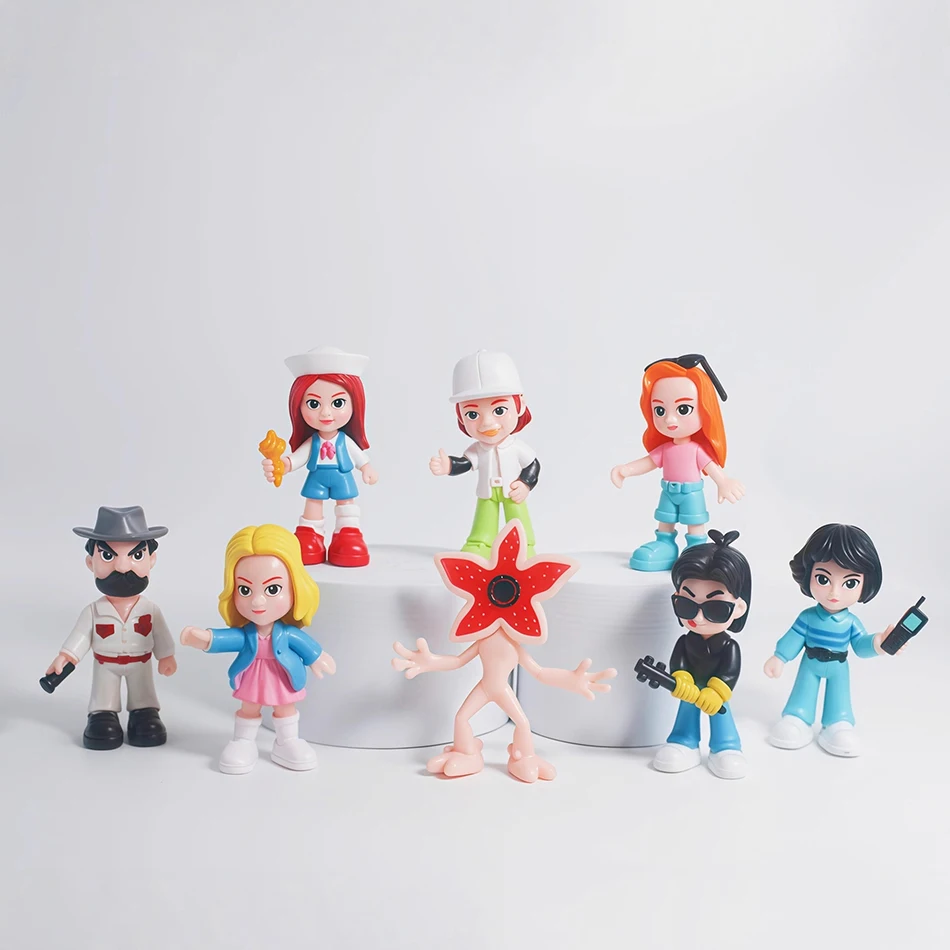 Anime estranho q versão coisas figura dos desenhos animados criativo personalizado estátua ornamento surpresa periférica mesa decoração modelo