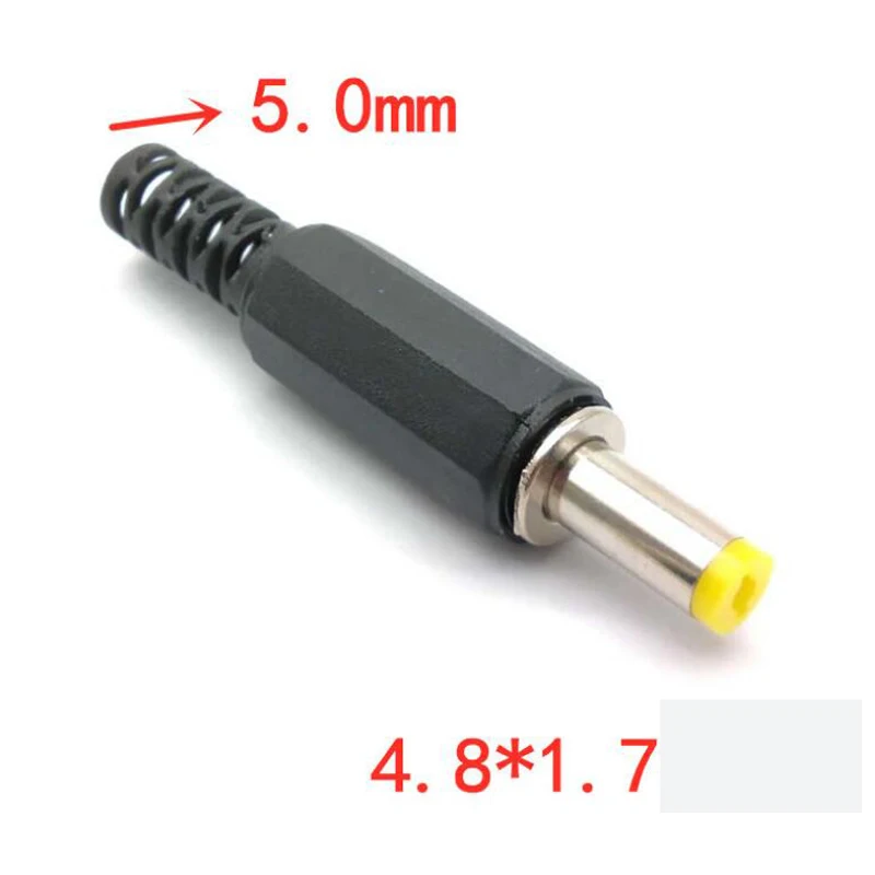 4.8mm x 1.7mm DC Power męska wtyczka Jack Adapter 4.8*1.7 Jack do laptopa gniazdo wtykowe DIY łączenie