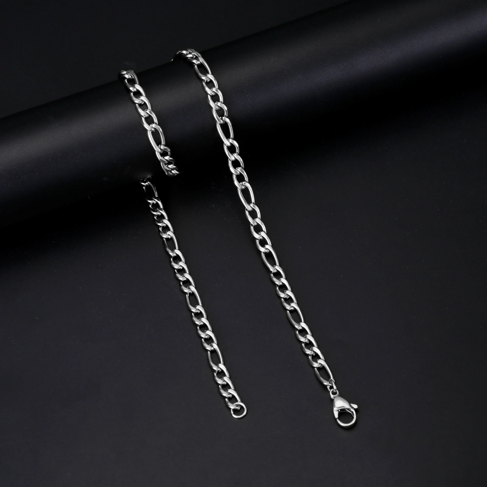 Skyrim Figaro Chain Necklace for Men Women Stainless Steel Gold Color Basic Punk Long Thick Link Chains Jewelry Gift Wholesale