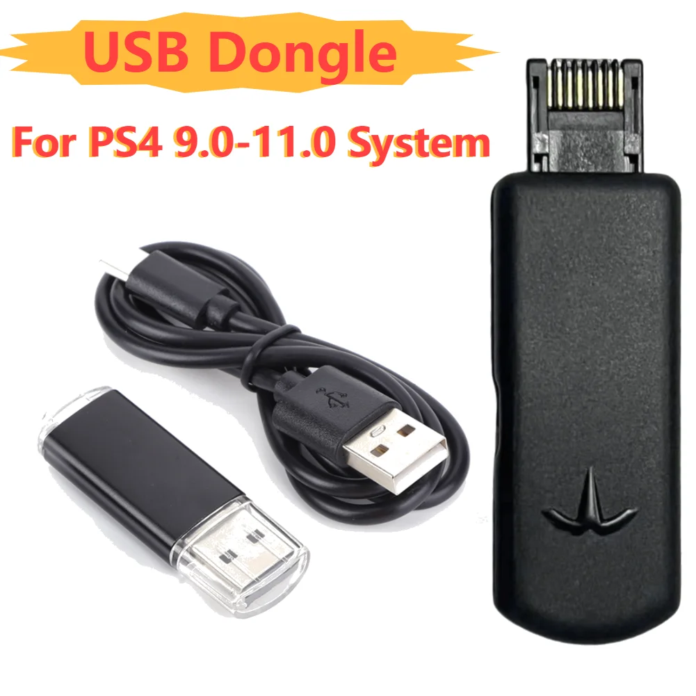 JB USB Adapter for PS4/PS4 Pro/PS4 Slim FW 9.0-11.0 System One-Key JB Tool Mod Set USB Dongle with Ethernet Type-C Cable Kit