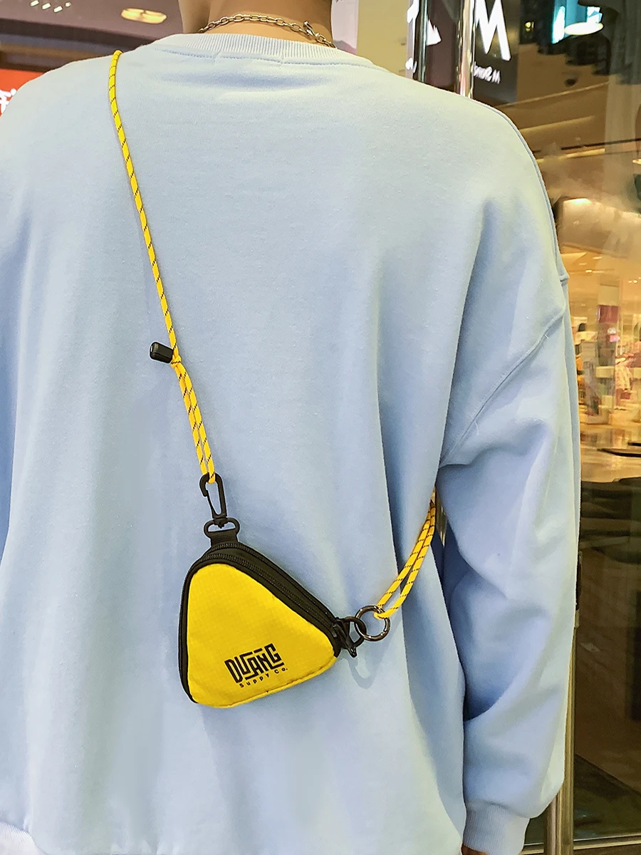 Mini Small Shoulder Bag Men\'s Fashion Brand Messenger Bag Bag Coin Purse Headphone Bag Hip Hop Shoulder Bag Hanging Bag