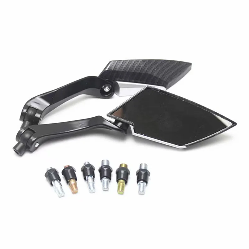 

Pair Cool Snake Mirrors Pattern Universal View Adjustable Skin Rear Side Mirrors Scooter Motorcycle