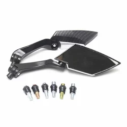 Pair Cool Snake Mirrors Pattern Universal View Adjustable Skin Rear Side Mirrors Scooter Motorcycle