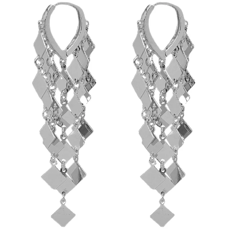 

Rhombus high-end women's light luxury exaggerated earrings