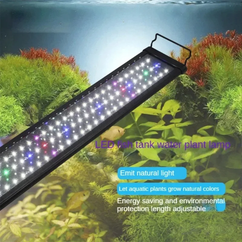 Aquarium Light,Waterproof Fish Tank Light For Water Plant Fish Coral Reef Light ,Full Spectrum,Extendabl Bracket,RGB LEDs