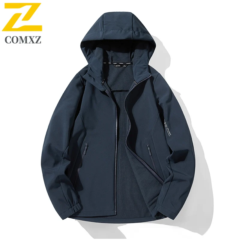 2025 New Soft Shell Jacket Men's Ski Hunting Cold-proof Warm Hooded Windbreaker Autumn Casual Women's Sports Waterproof Coat