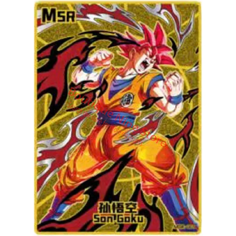 Anime Dragon Ball Rare MSR Flash Card Son Goku Torankusu Vegeta Vegeta Gotenks Beerus Bronzing Collection Card Toy Gift