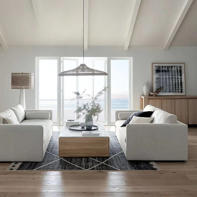 Modern Solid Wood Dining Room Furniture Storage Cabinet Sideboard Buffet Cabinet Custom Natural Oak Wood Storage Media Console