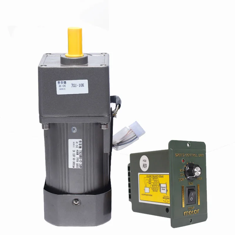 Moteur réducteur à engrenages 220V 400W AC 7GU3K-500K avec régulateur de vitesse vitesse réglable CW CCW