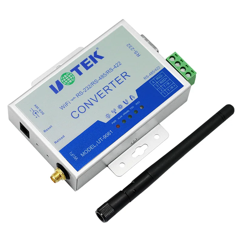 

UOTEK WiFi в RS-232/485/422 Преобразователь беспроводной передачи данных 433 МГц ISM Частота UT-9061A