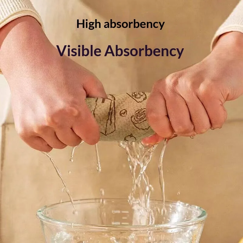 Kitchen Cleaning Cloth Wet Dry Dual‑Use Tearable Dish Towel Oil‑proof Non‑stick Wipes for Kitchen Countertop Stove Cleaning