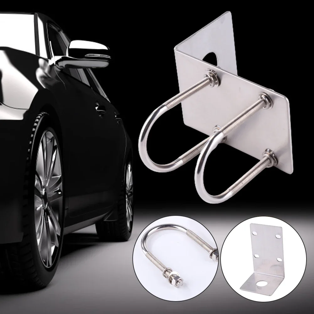Antenna TV TV staffa Antenna autoradio per ricetrasmettitore autoradio accessorio morsetto bullone a U in acciaio inossidabile