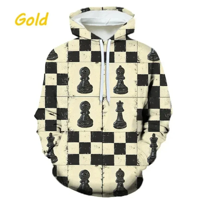 Customization Hottest Style Creativity Chess 3D Printed Hoodie Long Sleeve Personality Fashion Clothes Casual Men And Women Swea