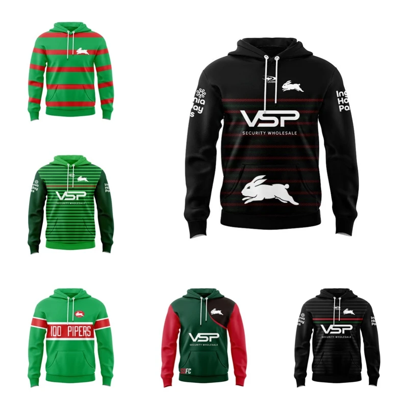 

2024 Hoodie South Sydney Rabbitohs Home Away Training Rugby Jersey (Custom name and number )