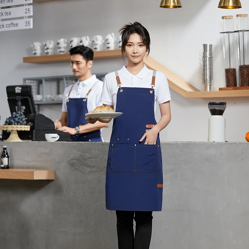 Household Kitchen Cooking Apron Waterproof Men Women Adult  Coffee Overalls Apron Kitchen Cook Waiter in The Restaurant