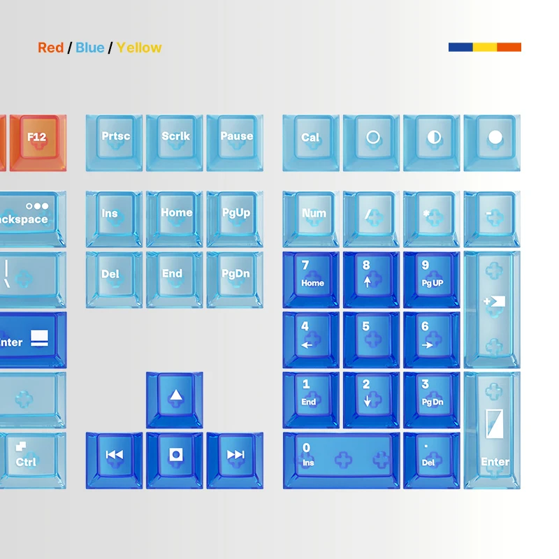 Imagem -03 - Tema Geometria Keycaps Transparentes pc Keycap Cereja Perfil Teclado Mecânico Acessórios do Jogo Personalizado 139 Chaves