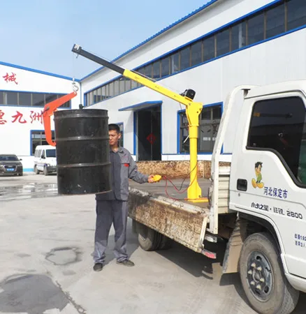 Portable mini hydraulic pickup electric truck davit Jib crane