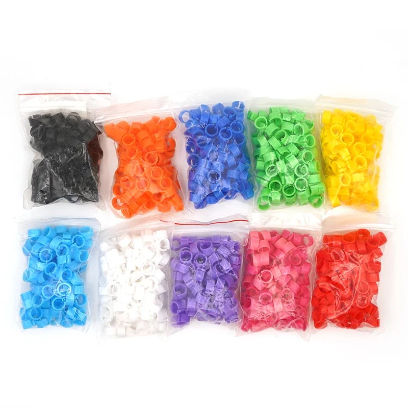 

100 Pcs Pigeon Foot Rings No Words and Numbers Birds Colored Rings Birds Training Supplies Inner Diameter 8mm Identify Pigeons