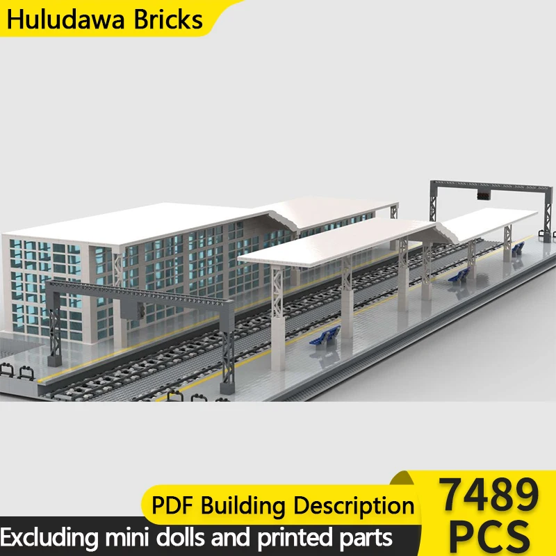 

City Street View Model MOC Building Bricks Wave Central Station Modular Technology Children Holiday Gifts Assemble Toys Suit