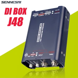 Sennesai J48 Direct Box，For Guitar Bass Instrument audio Recording And stage performanc，Active Di Box Single Channel Isolator。