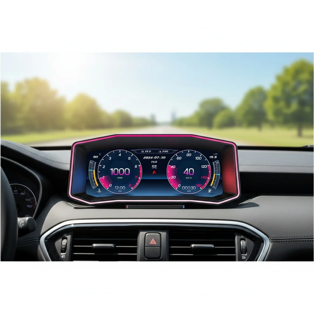 

New Arrival 6.2inch LCD OBD2 Gauge P4 Speed Oil Pressure Temp Auto Meter Hud Head Up Display for All Car