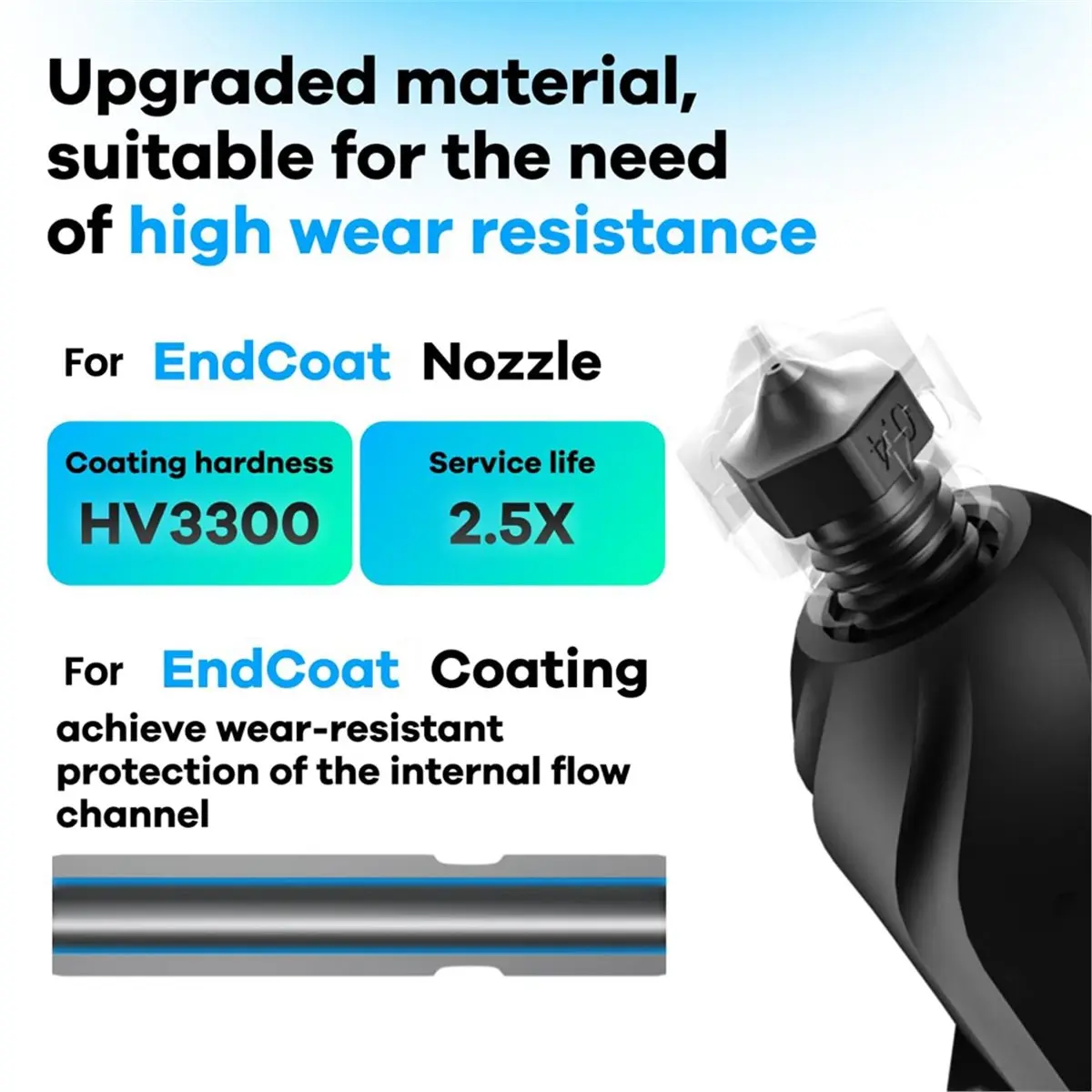 Conch Hotend for Adventurer 5M/5M Pro High Extruder Quick-Detachable Nozzle for AD5M 0.6mm