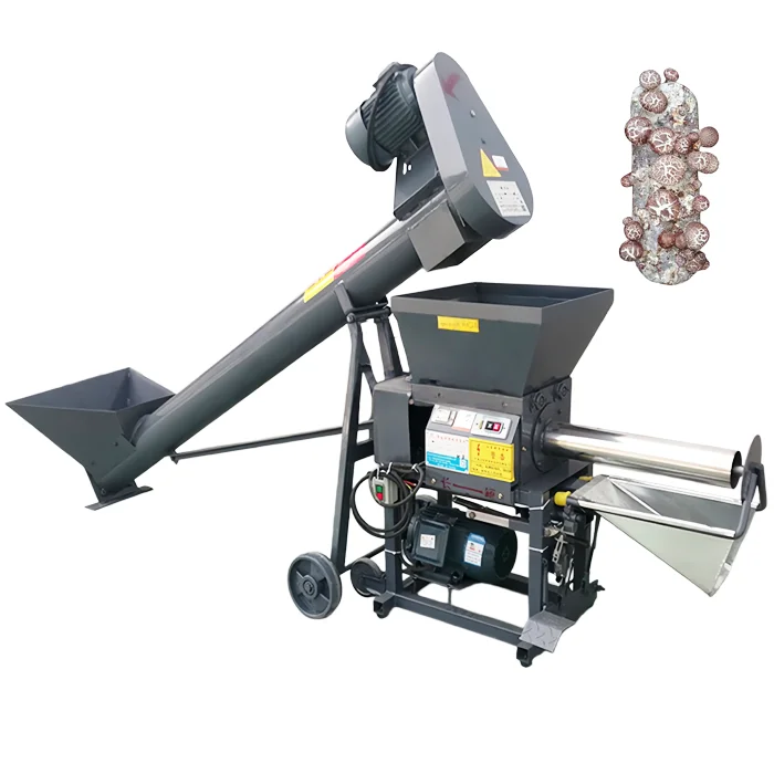 Máquina Ensacadora de Compost de Champiñones a Precio de Fábrica, Ensacadora de Sustrato para Champiñones Ostra, Rellenadora de Bolsas de Champiñones con Propulsión Espiral