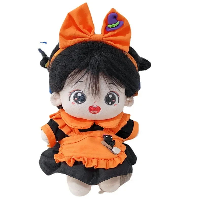 20cm Doll Clothes Halloween Costume Cosplay Dress Up Outfit Stuffed Dolls Change Dress Pumpkin Hat Clothes Suit Gift Toys