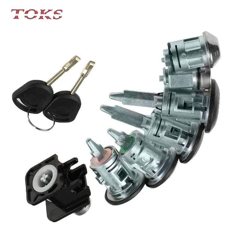 

4359018 7PCS Car Barrel Door Locks Keys Set For Ford Transit Mk6 2000-2006 1C1A-V22050-BA 1C1AV22050BA