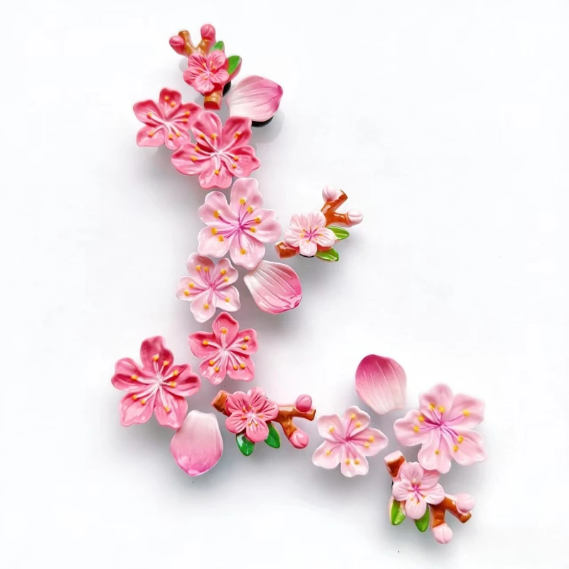 New Sakura Style Designer Hole Shoe Charms Set Fit Children Decorations For Shoes Ornaments Women Accessories Pins Wholesale