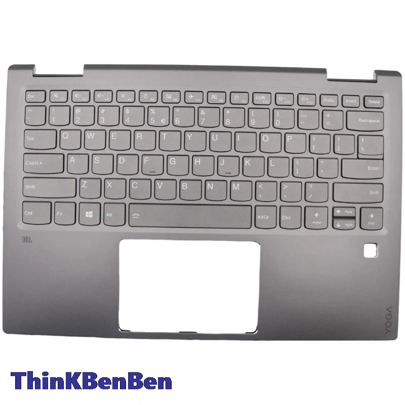 

US English Keyboard Gun Metal Upper Case Palmrest Shell Cover For Lenovo Yoga 720 13IKB Laptop 5CB0N67849