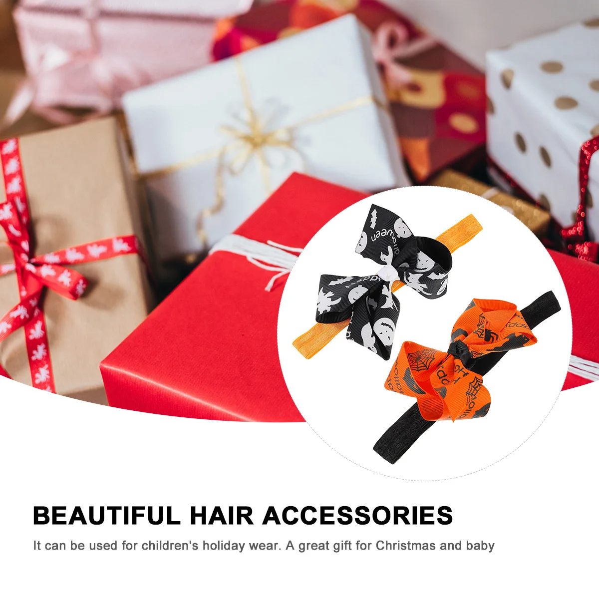 4 pçs borboleta arco headbands para acessórios de cabelo brilhantes eco-amigável respirável halloween decorativo cocar para